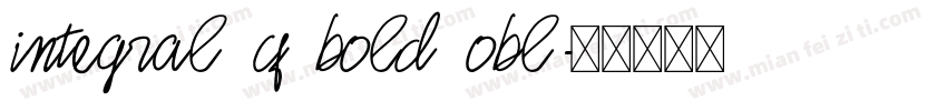 Integral CF Bold Obl字体转换